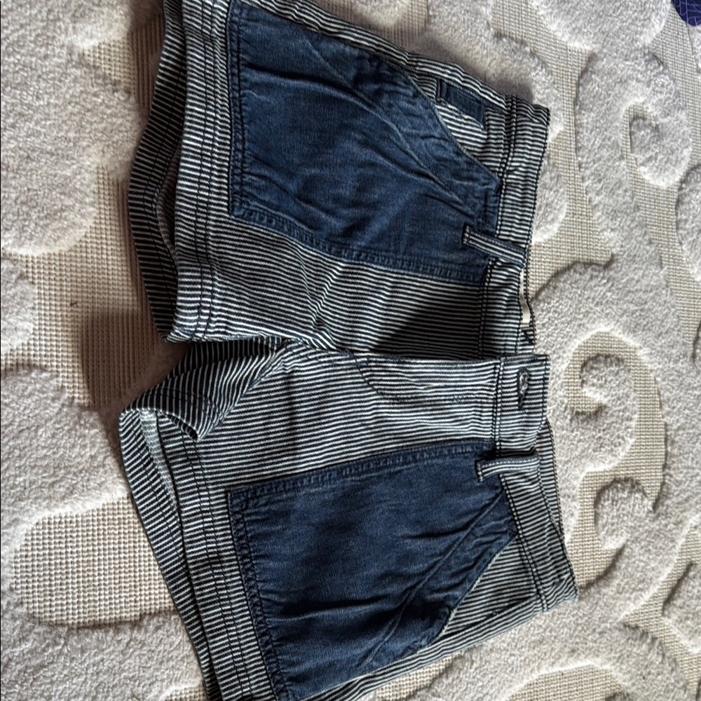 Anthropology Pilcro Striped Denim Shorts